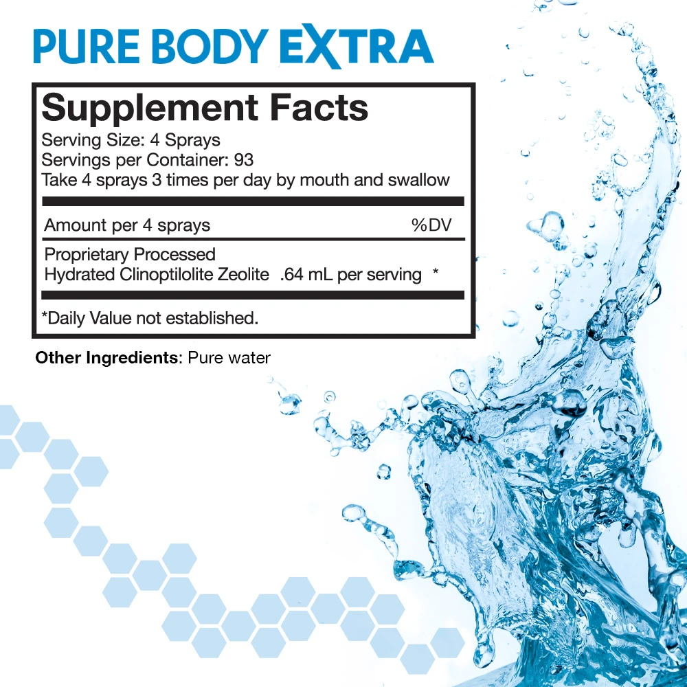 Pure Body Extra Supplement Facts Label