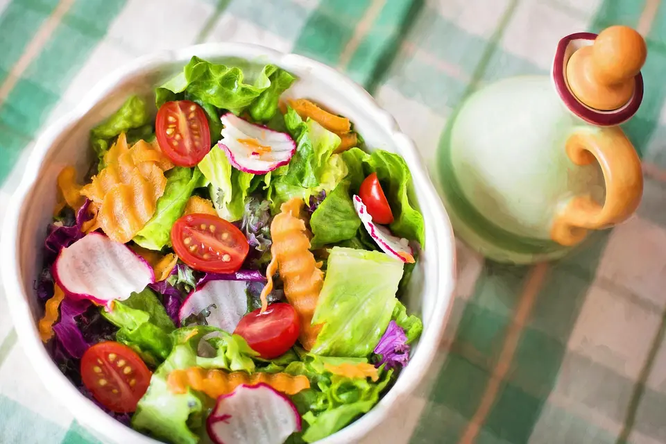 Healthy Salad in table