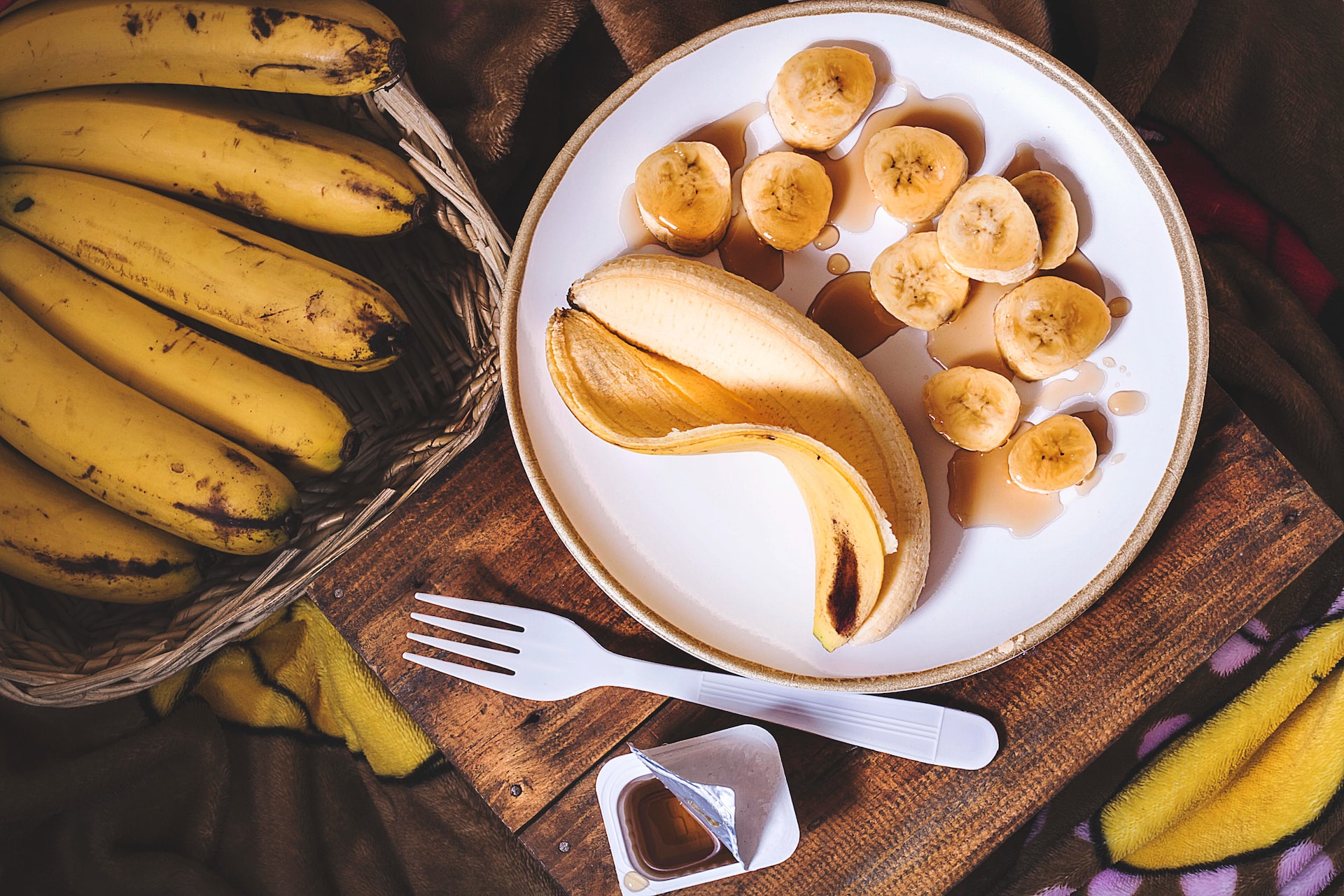 Bananas in a plate - great source of potassium