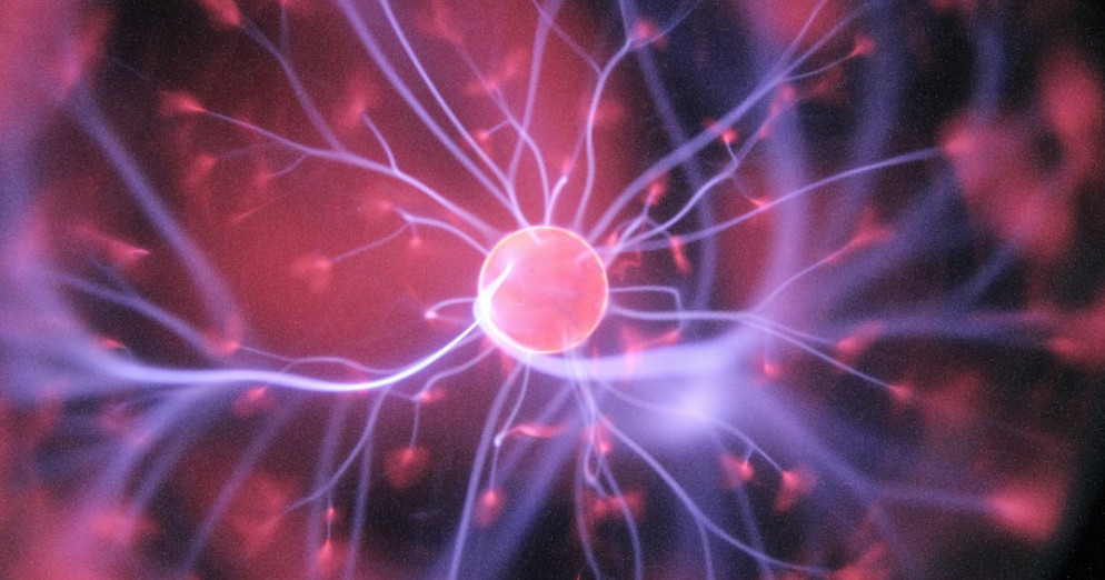 Image of electricity signals at cellular level