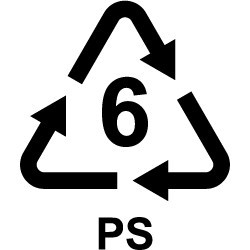 Recycle Symbol #6 identifies all foam food containers