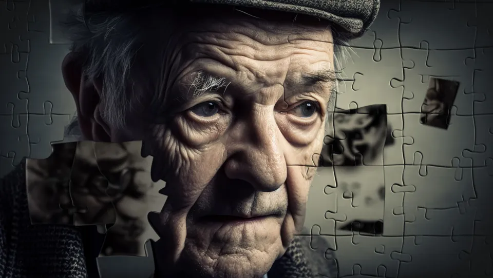 Memory loss dementia and alzheimer concept created with Generative AI technology