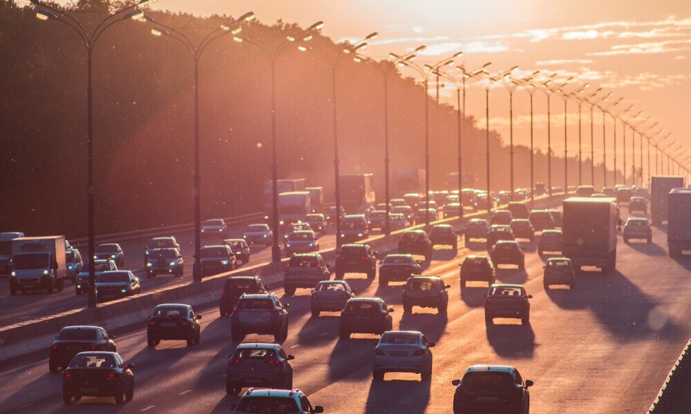 Traffic in a populated city, another source of pollutants, including aluminum