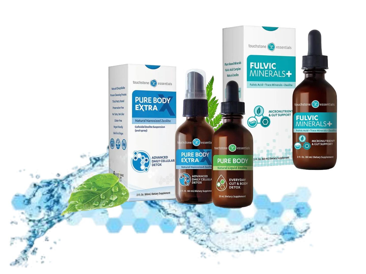 Image of various detox products by Touchstone Essentials